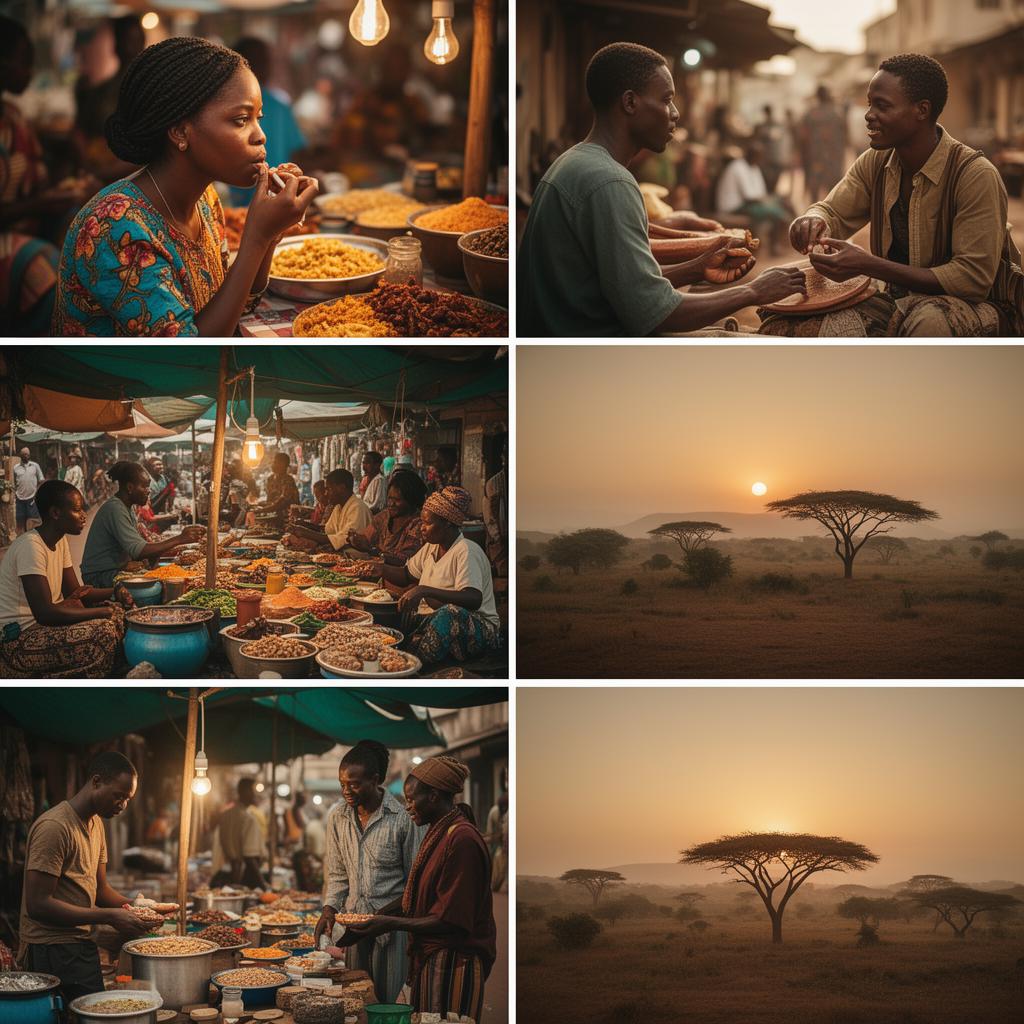 Diverse travelers experiencing authentic local culture — food markets, artisans, and landscapes